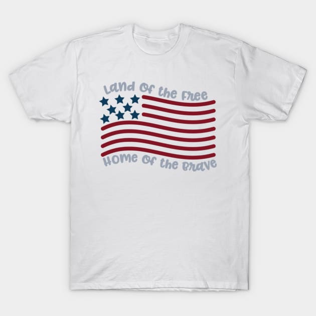 Land of the Free Home of the Brave T-Shirt by MisterMash